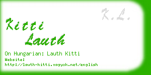 kitti lauth business card